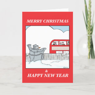 The Flashing Snowman Holiday Card