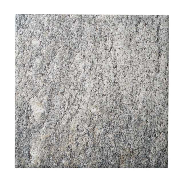 The flat surface of a grey granite stone ceramic tile (Front)