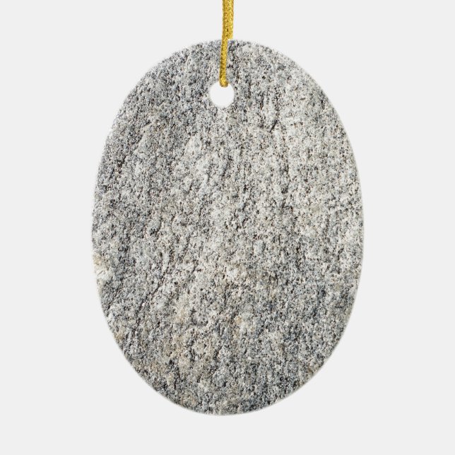 The flat surface of a grey granite stone ceramic tree decoration (Front)