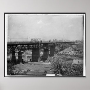 The Flats, Cleveland c1900 Poster