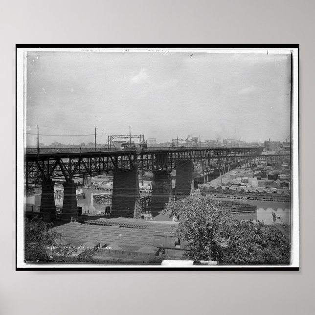 The Flats, Cleveland c1900 Poster (Front)