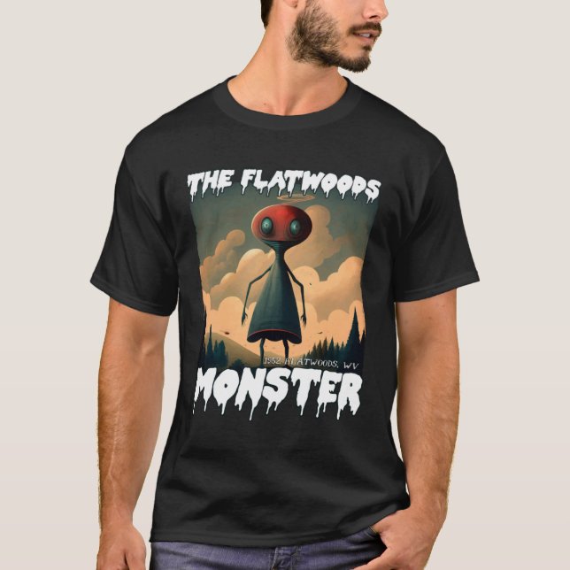 The Flatwoods Monster 1952 Creepy Scary Cryptid Le T-Shirt (Front)