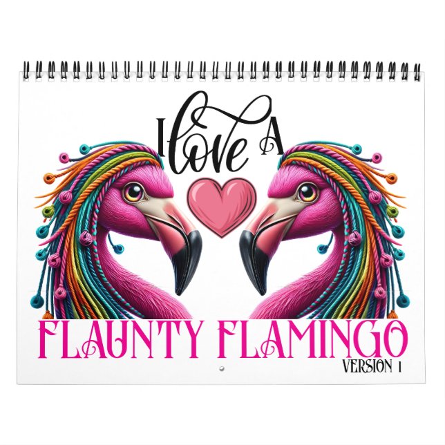 The Flaunty Flamingo Version 1 Calendar (Cover)