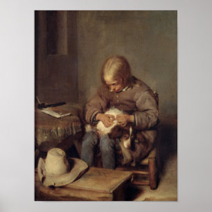 The Flea-Catcher  c.1655 Poster