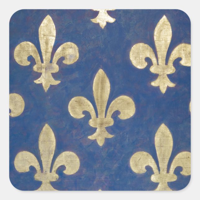 The fleur-de-lis or fleur-de-lys square sticker (Front)
