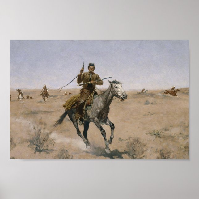 The Flight - Frederic Remington 1895 Poster (Front)