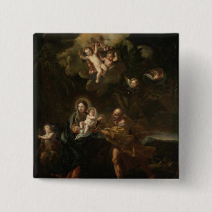 The Flight into Egypt 15 Cm Square Badge
