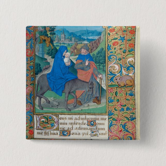 The Flight into Egypt 15 Cm Square Badge (Front)