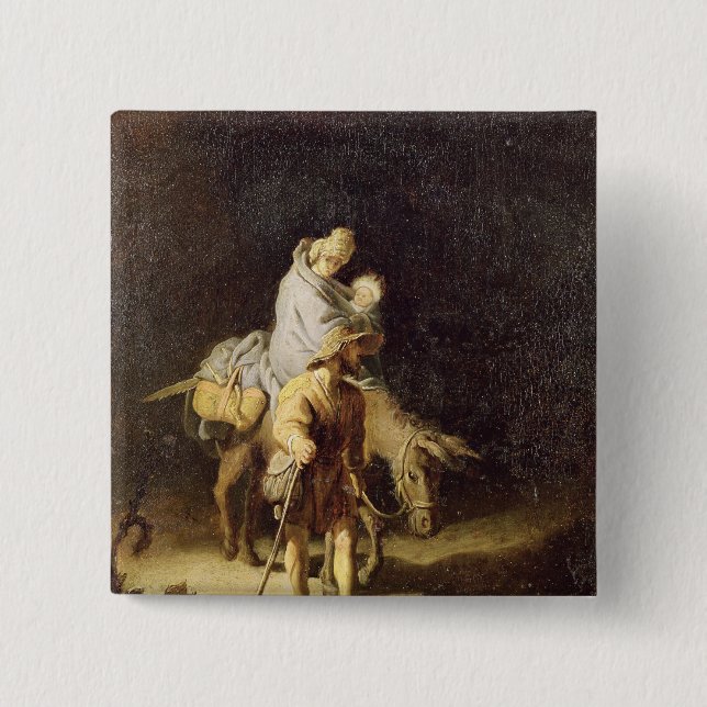 The Flight into Egypt 15 Cm Square Badge (Front)