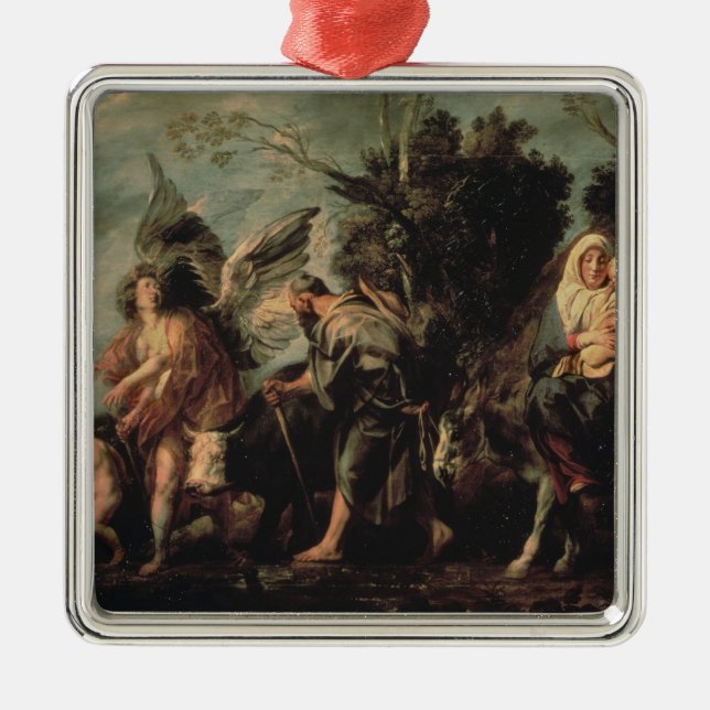 The Flight into Egypt, 17th century Metal Ornament (Front)