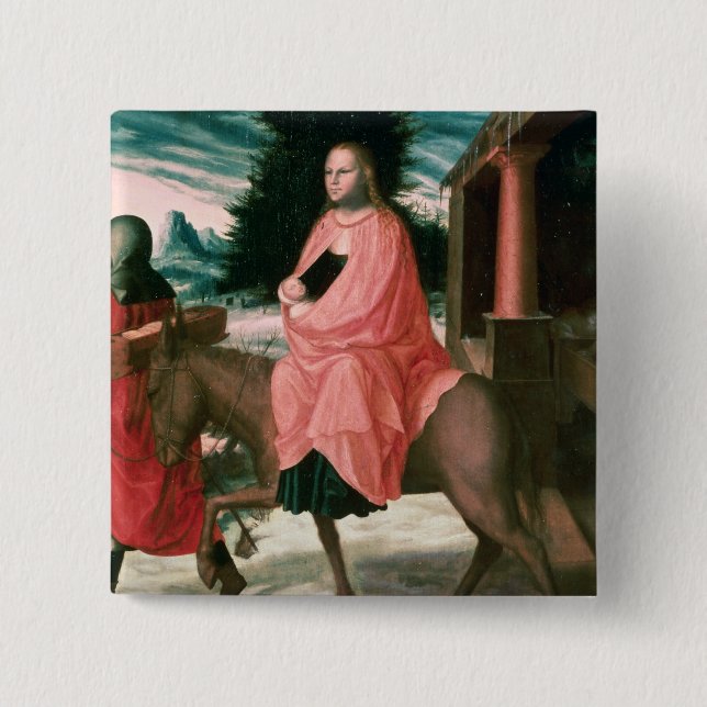The Flight into Egypt 2 15 Cm Square Badge (Front)