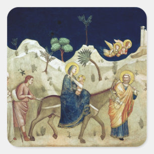 The Flight into Egypt 2 Square Sticker