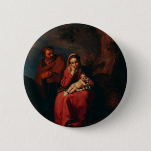 The Flight into Egypt by Abraham Bloemaert  6 Cm Round Badge