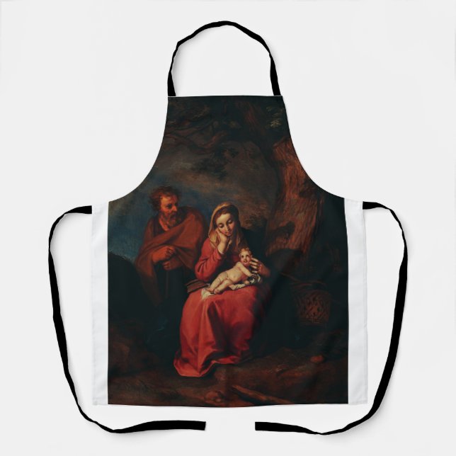 The Flight into Egypt by Abraham Bloemaert  Apron (Front)
