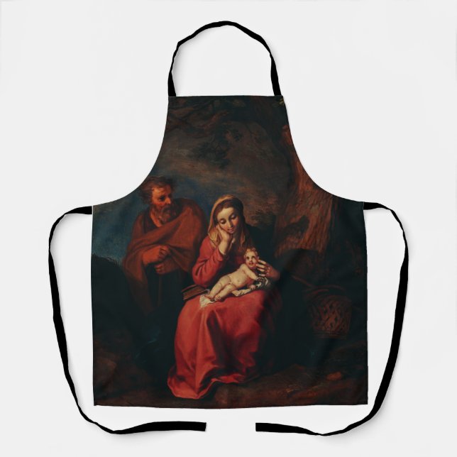 The Flight into Egypt by Abraham Bloemaert  Apron (Front)