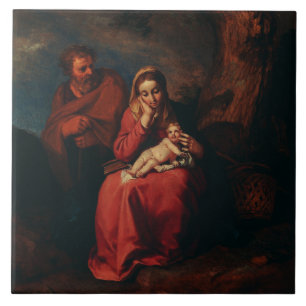 The Flight into Egypt by Abraham Bloemaert Ceramic Tile