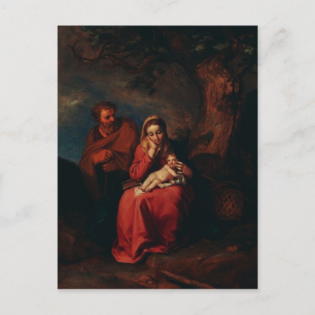 The Flight into Egypt by Abraham Bloemaert  Postcard (Front)