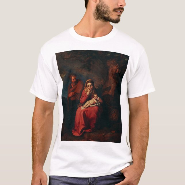 The Flight into Egypt by Abraham Bloemaert  T-Shirt (Front)