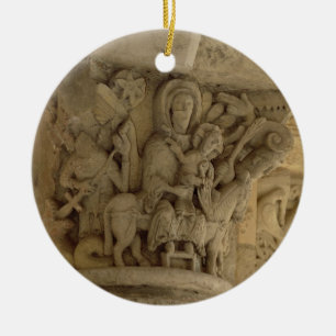 The Flight into Egypt, column capital relief from Ceramic Tree Decoration
