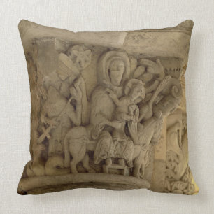 The Flight into Egypt, column capital relief from Cushion