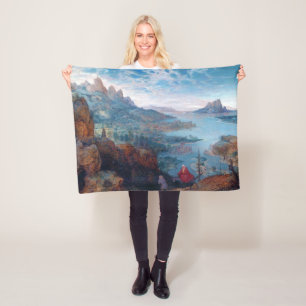 The Flight into Egypt, Pieter Bruegel Fleece Blanket