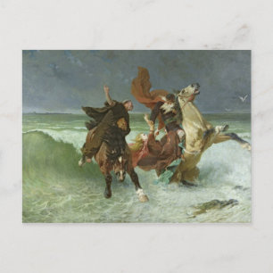 The Flight of Gradlon Mawr  c.1884 Postcard