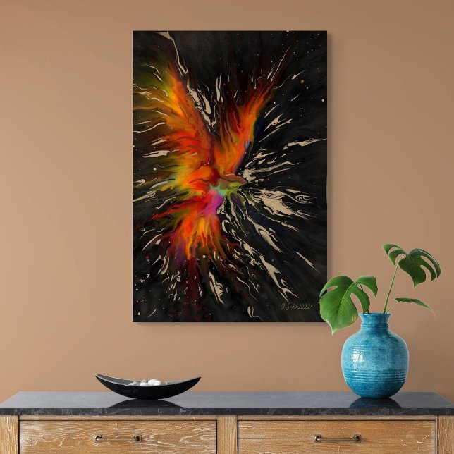 The Flight of the Phoenix – Fiery Abstract Rebirth Poster (The Flight of the Phoenix – Fiery Abstract Rebirth)