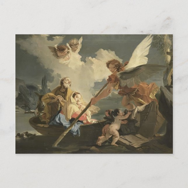 The Flight to Egypt by Giovanni Battista Tiepolo Postcard (Front)