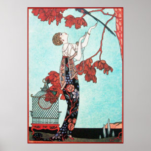 THE FLIGHTY BIRD ,BEAUTY FASHION DESIGNER POSTER