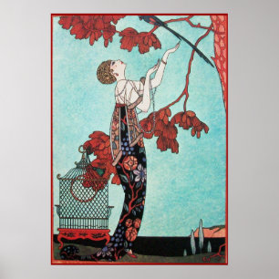 THE FLIGHTY BIRD ,BEAUTY FASHION DESIGNER POSTER