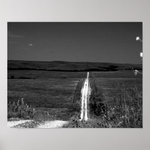The Flint Hills of Kansas in B/W Poster
