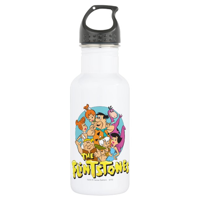 The Flintstones and Rubbles Family Graphic 532 Ml Water Bottle (Front)