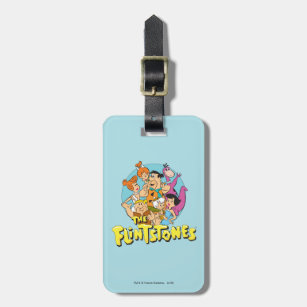 The Flintstones and Rubbles Family Graphic Luggage Tag