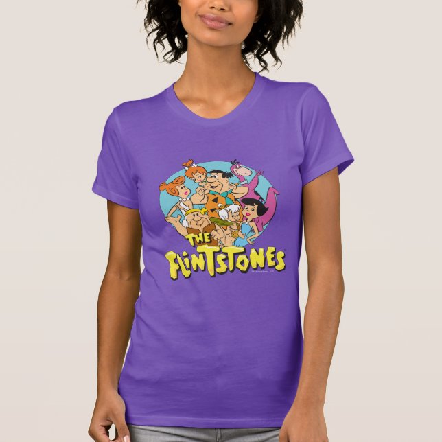 The Flintstones and Rubbles Family Graphic T-Shirt (Front)