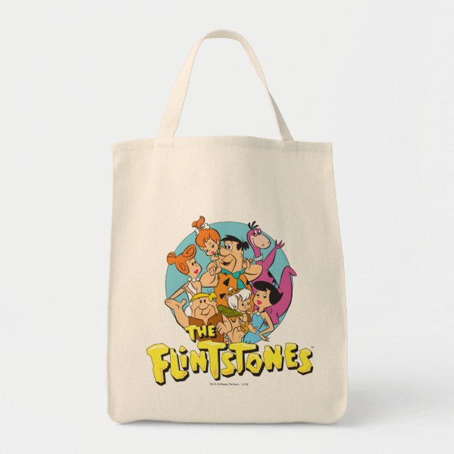 The Flintstones and Rubbles Family Graphic Tote Bag (Front)