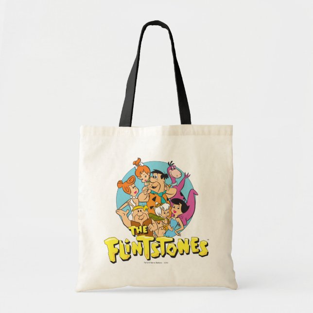 The Flintstones and Rubbles Family Graphic Tote Bag (Front)