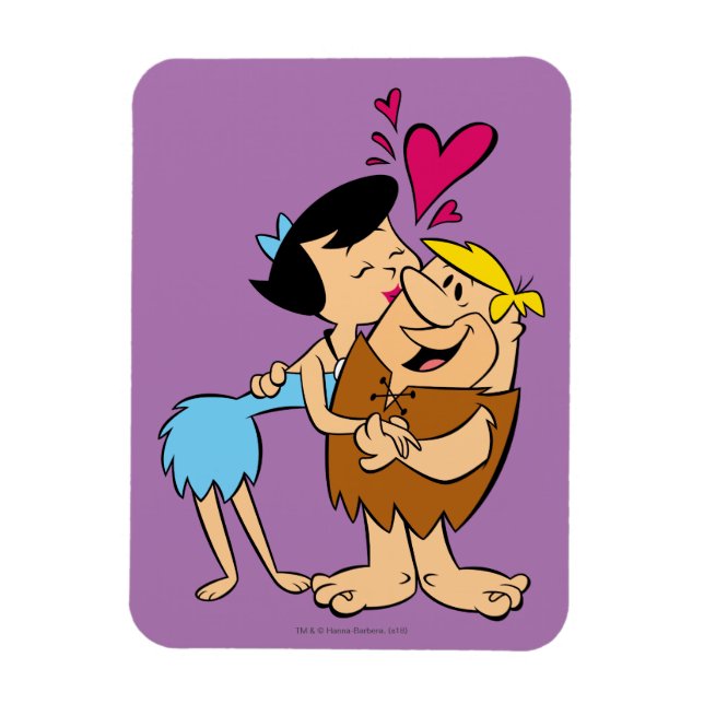The Flintstones | Betty Kissing Barney Magnet (Vertical)
