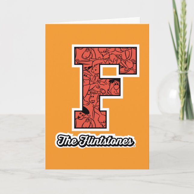 The Flintstones | Collegiate Style Monogram Card (Front)