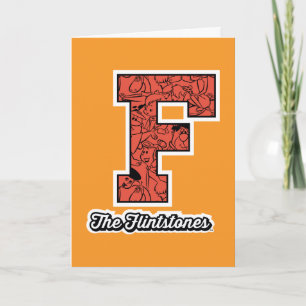 The Flintstones Collegiate Style Monogram Card