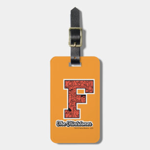 The Flintstones Collegiate Style Monogram Luggage Tag