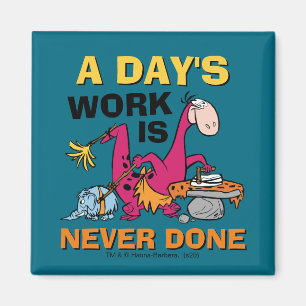 The Flintstones   Dino Cleaning House Magnet