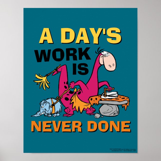 The Flintstones | Dino Cleaning House Poster (Front)