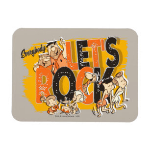The Flintstones Everybody Let's Rock Magnet