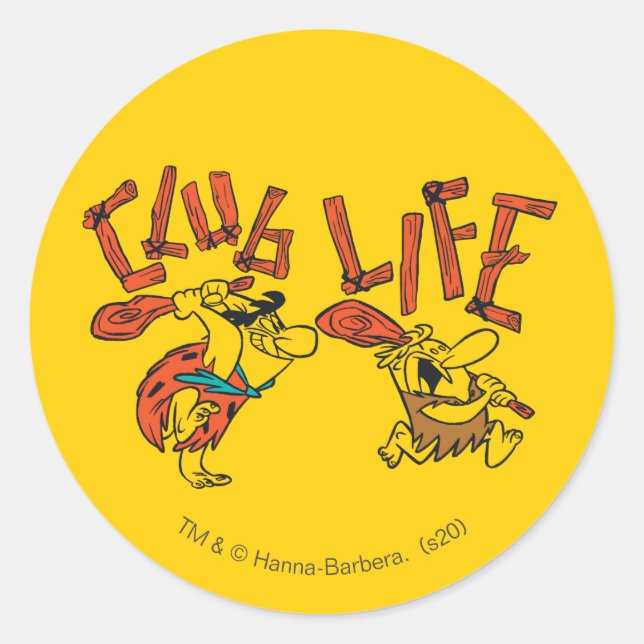 The Flintstones | Fred & Barney - Club Life Classic Round Sticker (Front)