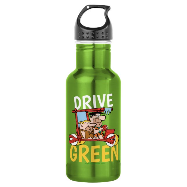The Flintstones | Fred & Barney - Drive Green 532 Ml Water Bottle (Front)
