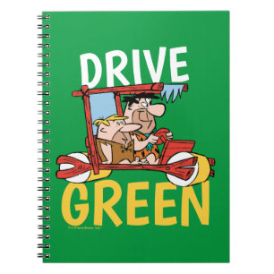 The Flintstones Fred & Barney - Drive Green Notebook