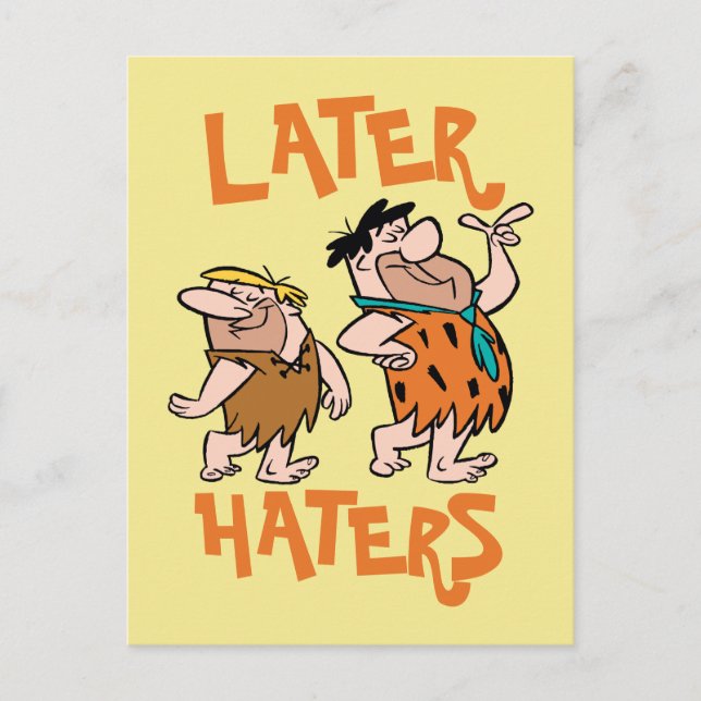 The Flintstones | Fred & Barney - Later Haters Invitation Postcard (Front)