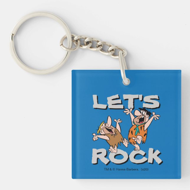 The Flintstones | Fred & Barney - Let's Rock Key Ring (Front)