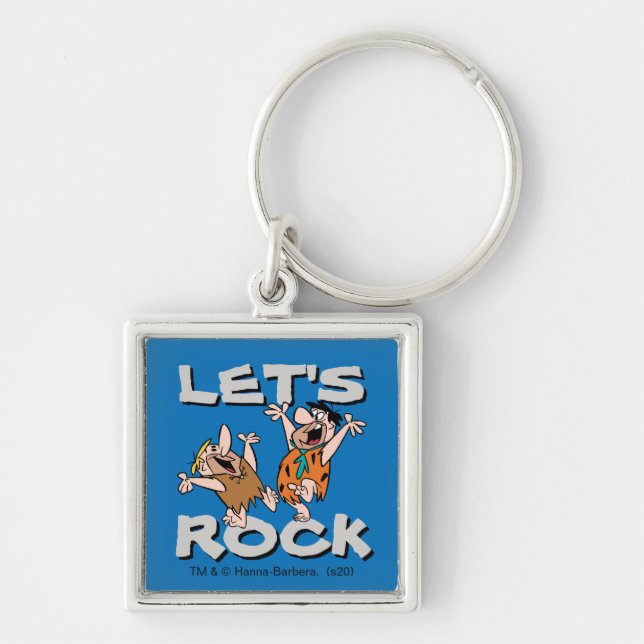 The Flintstones | Fred & Barney - Let's Rock Key Ring (Front)