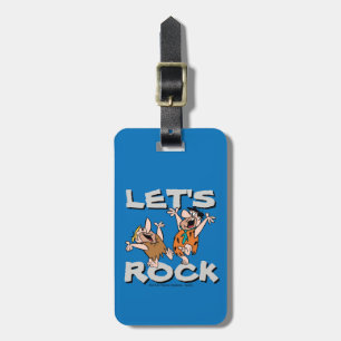 The Flintstones Fred & Barney - Let's Rock Luggage Tag